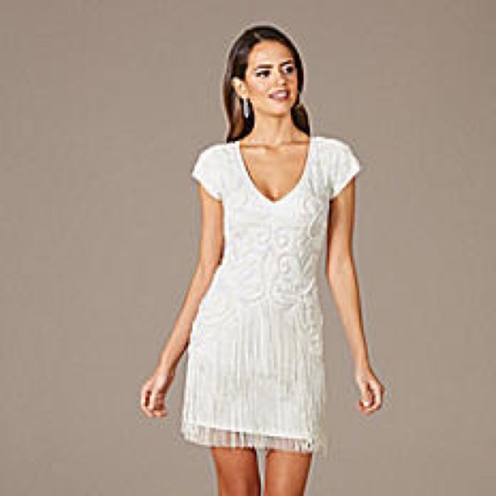 Ivory Fringe Dress